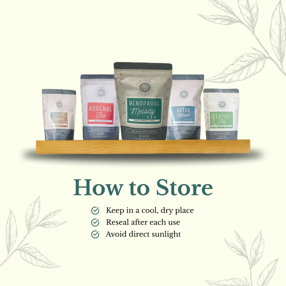 Menopause Melody Tea - TEA tea contains chaste tree black cohosh and wild yam root. This loose leaf herbal blend helps