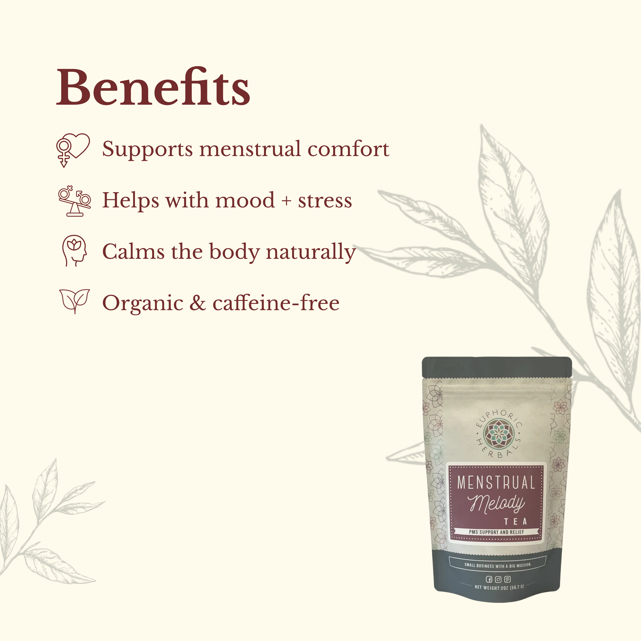 Menstrual Melody Tea - Home page for Hormone Balance & PMS Relief! Our herbal blend aids in menstrual support hormone