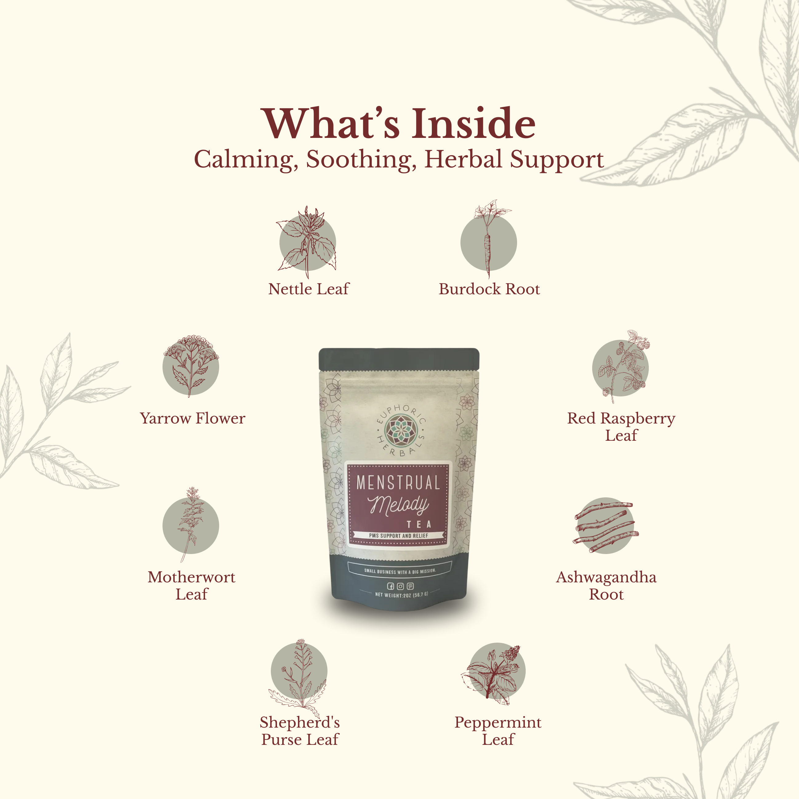 Menstrual Melody Tea - Home page for Hormone Balance & PMS Relief! Our herbal blend aids in menstrual support hormone