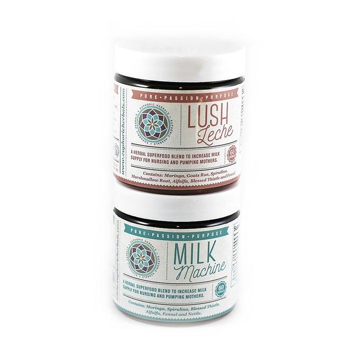 Milk Machine & Lush Leche Duo - 2 WEEK SUPPLY - Increase Supply Boost lactation naturally with premium breastfeeding