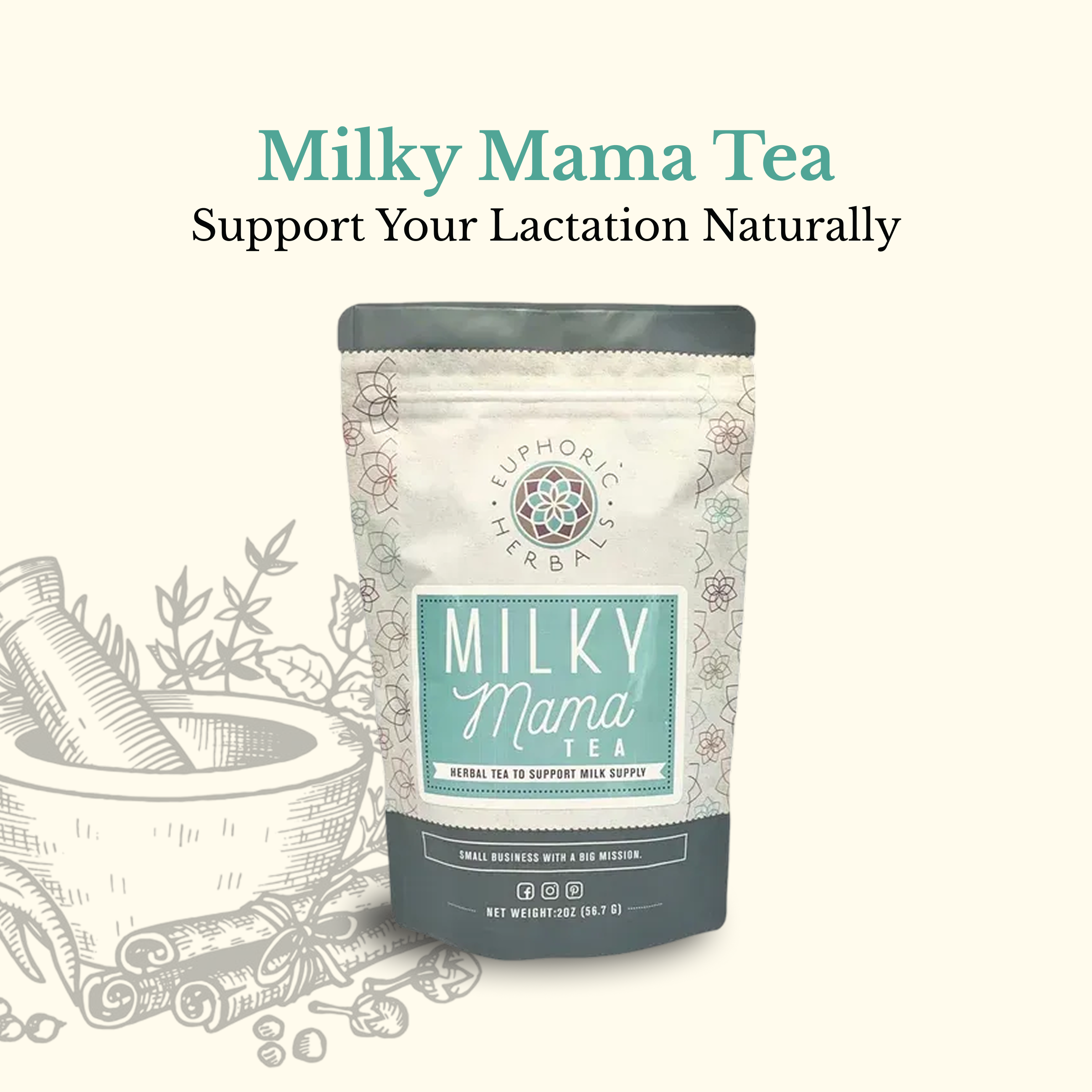 Milky Mama Tea - Home page Boost lactation naturally with premium breastfeeding herbal supplements for postpartum.