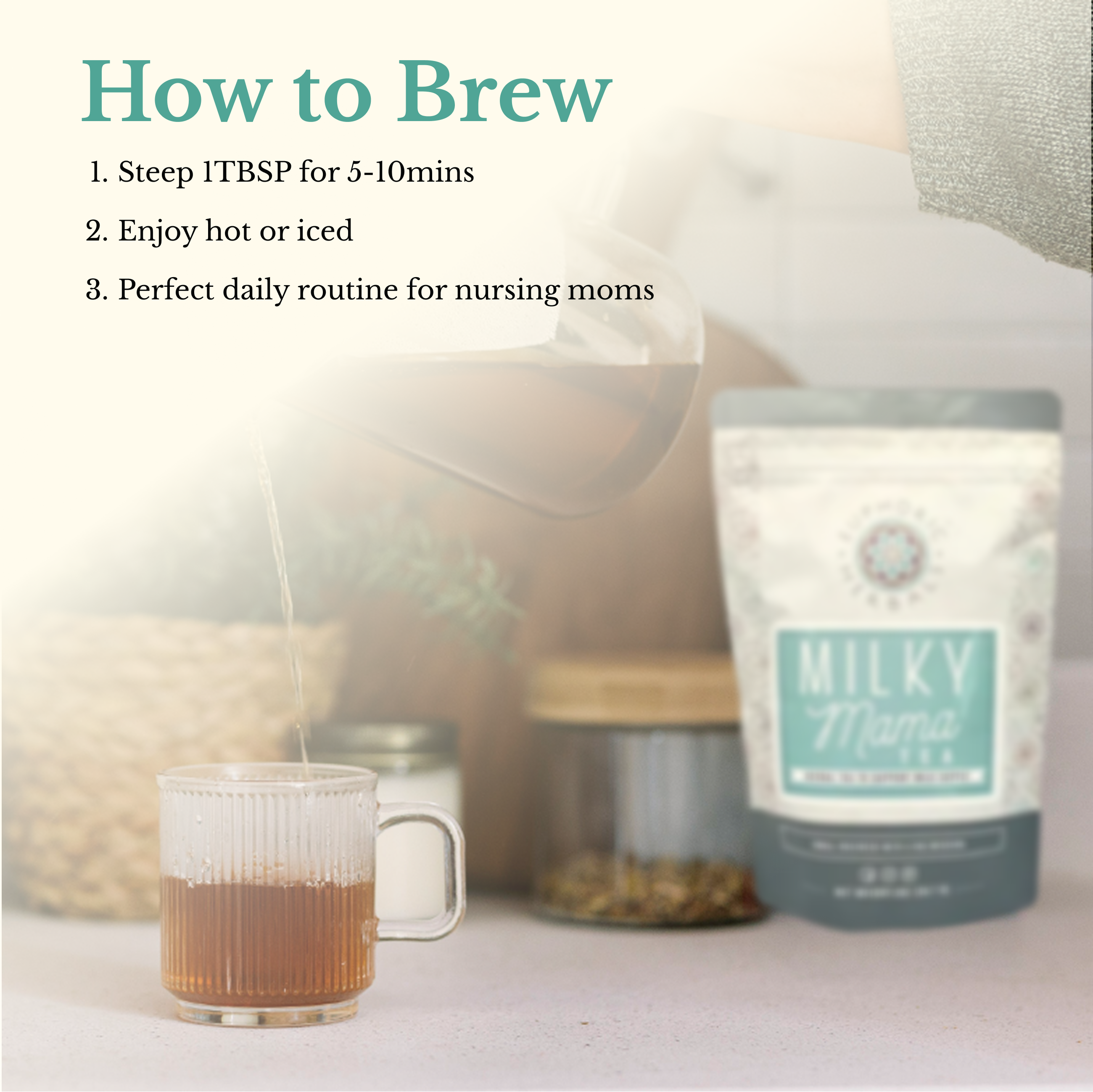 Milky Mama Tea - Home page Boost lactation naturally with premium breastfeeding herbal supplements for postpartum.