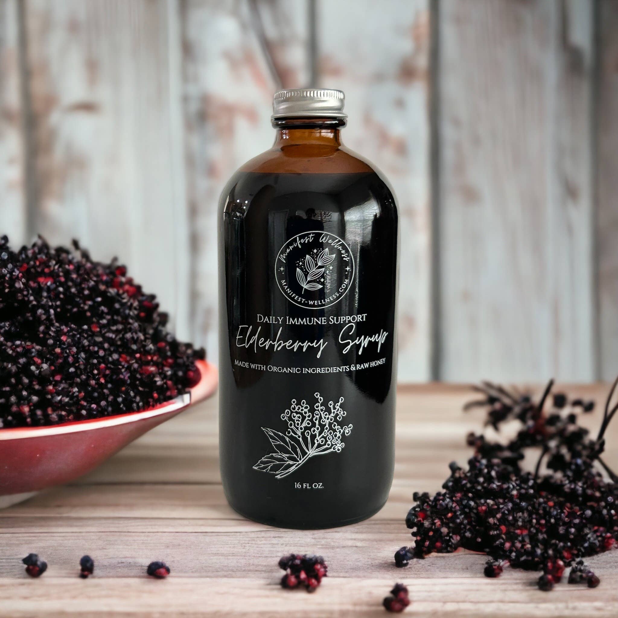 Organic Elderberry Syrup: Unsweetened - Apothecary