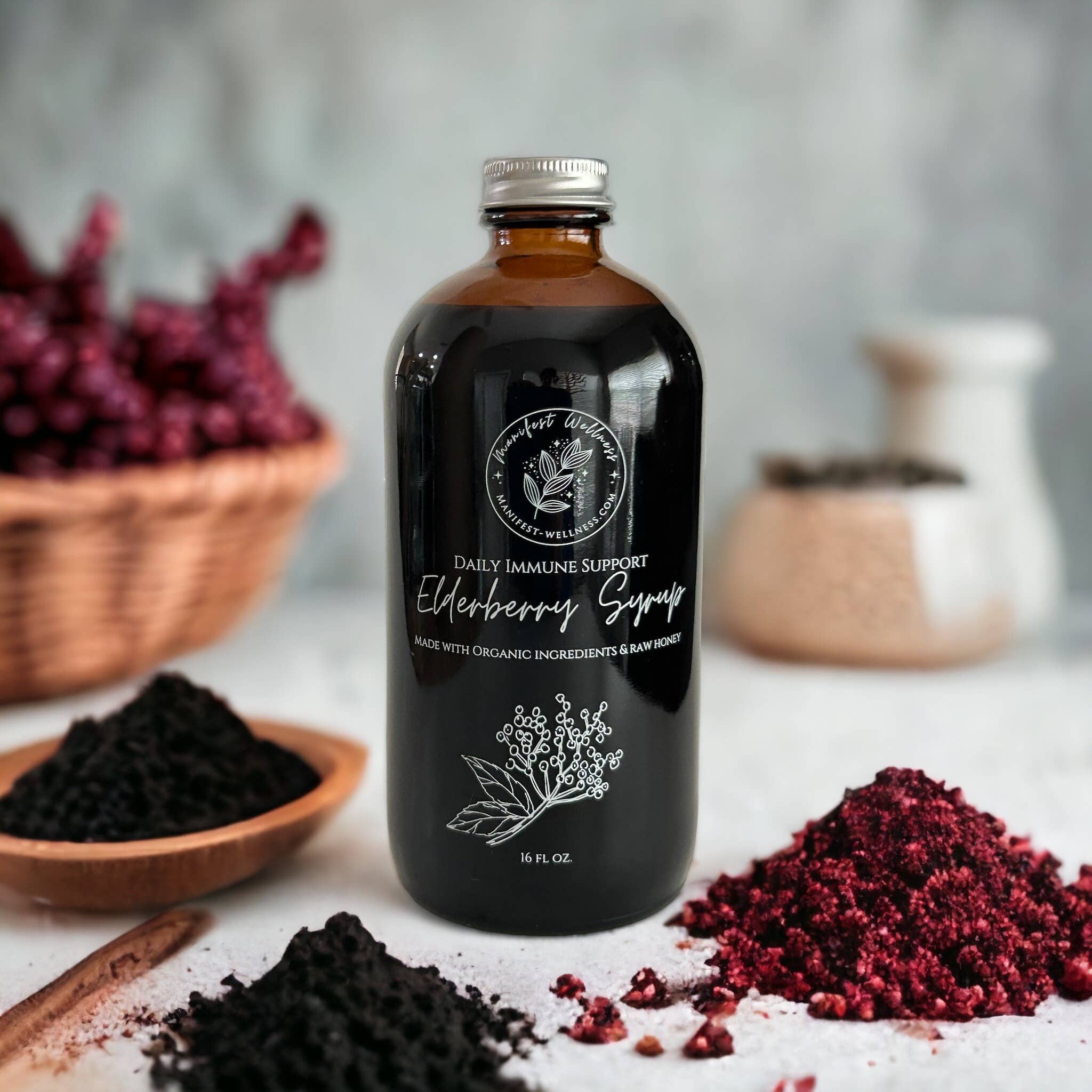 Organic Elderberry Syrup: Unsweetened - Apothecary