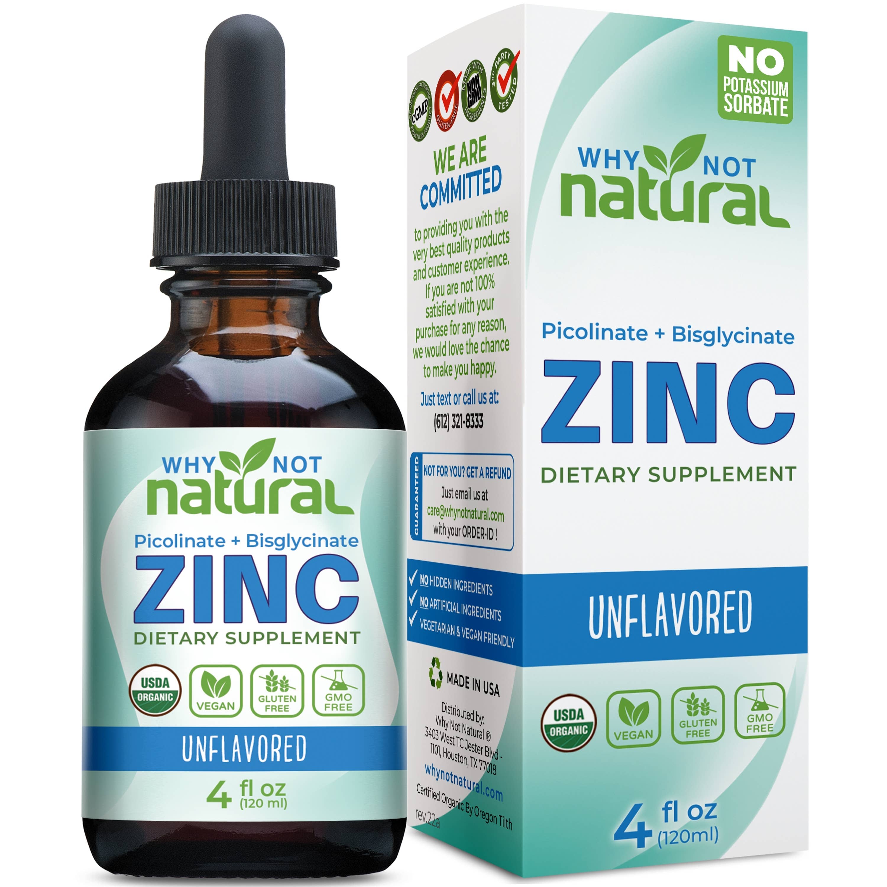 Organic Liquid Zinc Drops Supplement - Apothecary