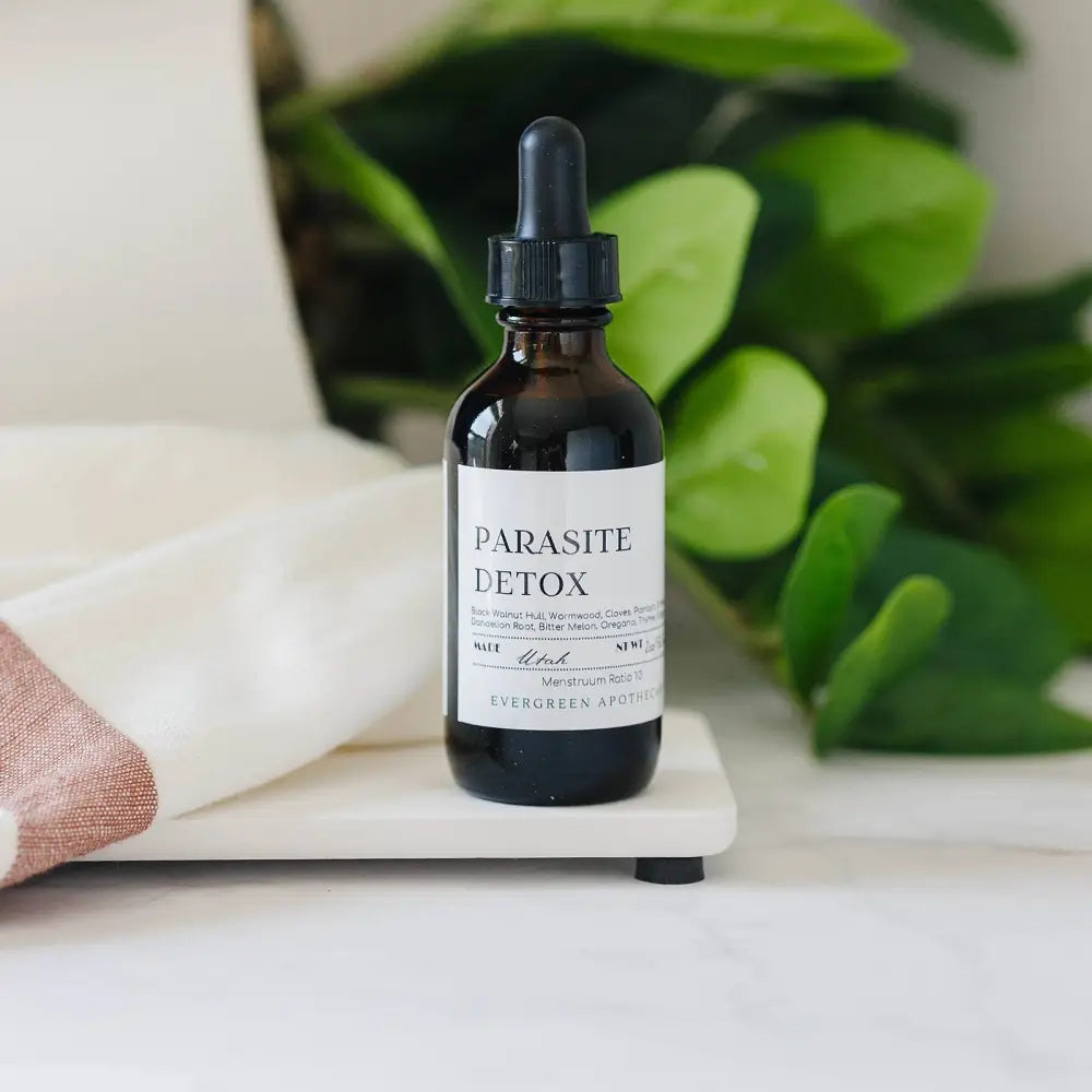 Parasite Detox Herbal Tincture - Apothecary This from Evergreen comes in 2oz glass bottles. Users the United States