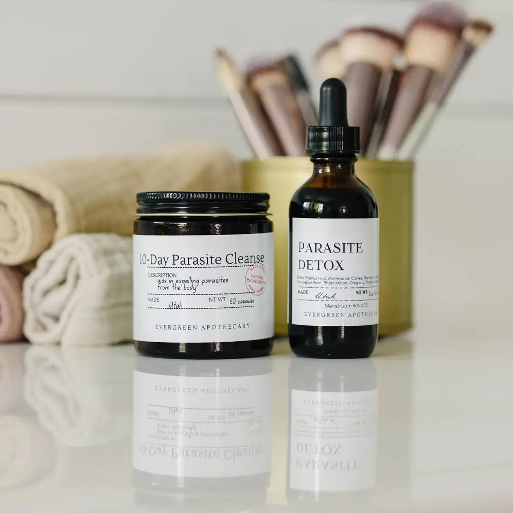 Parasite Detox Herbal Tincture - Apothecary This from Evergreen comes in 2oz glass bottles. Users the United States
