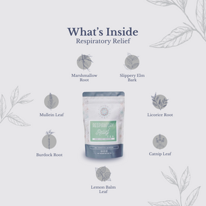 Respiratory Relief Tea - Family Organic herbal tea blend can be prepared as a or an syrup.