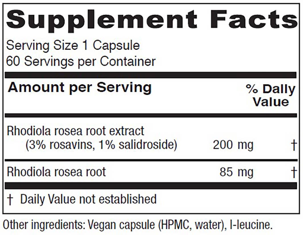Rhodiola Capsules - Apothecary