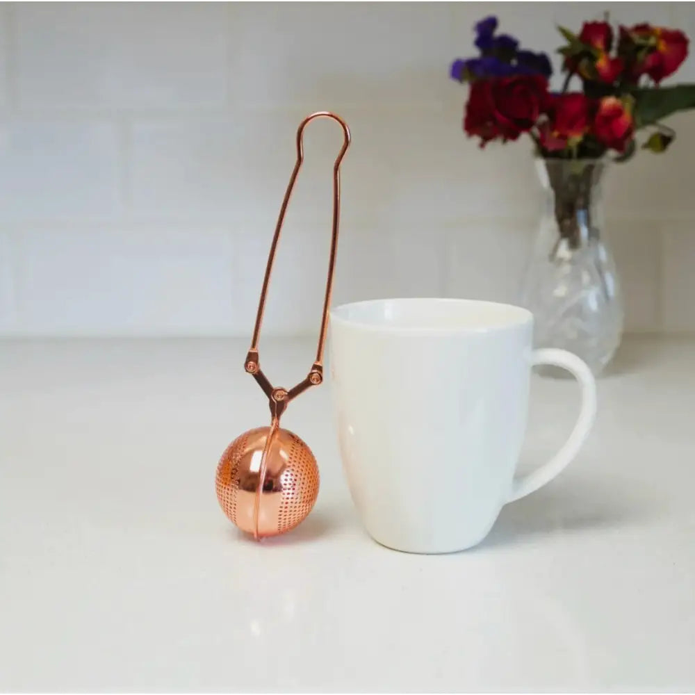 Rose Gold Stainless Steel Tea Steeper - Apothecary This rose gold stainless steel tea steeper filters loose leaves