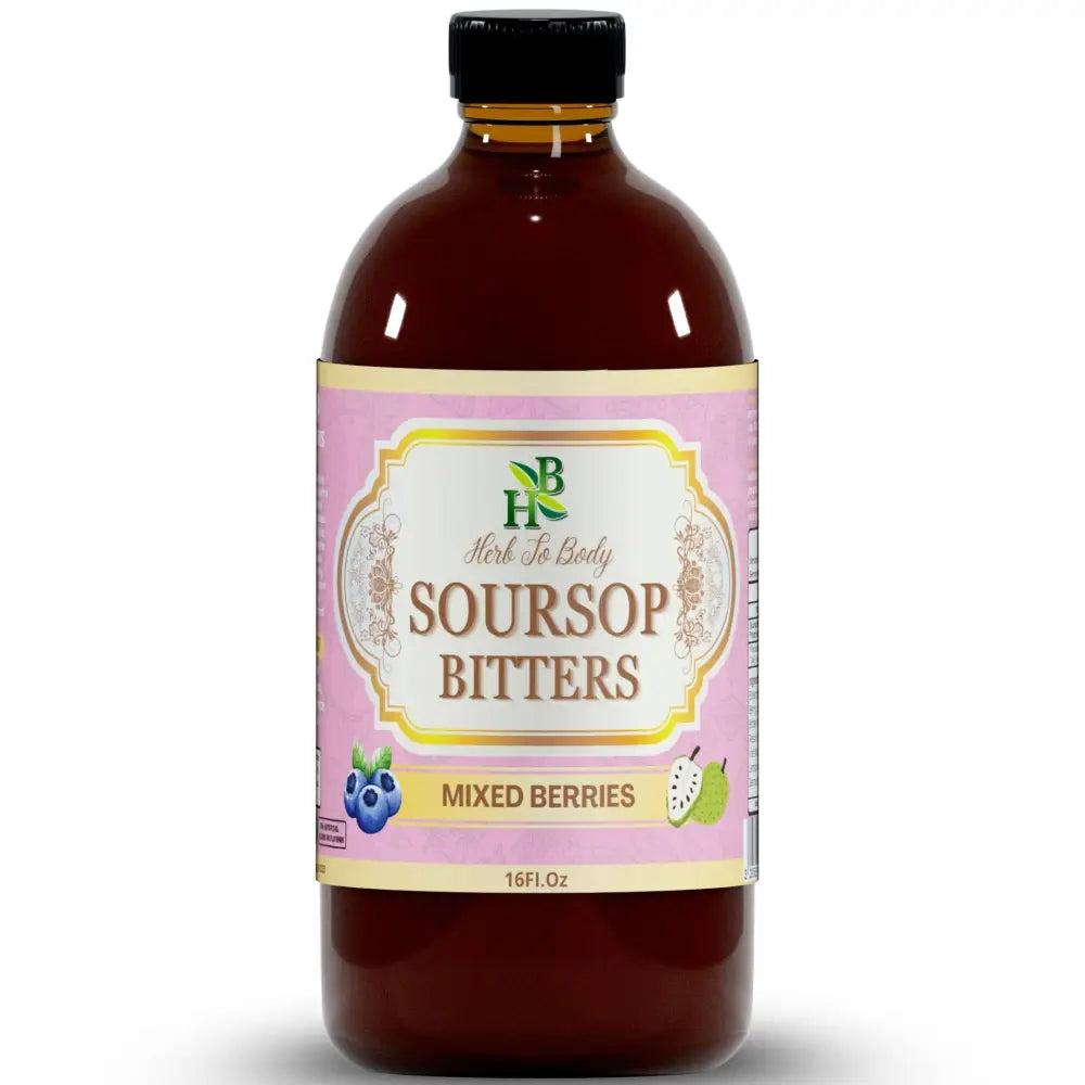 Soursop Bitters Mixed Berries - Apothecary contains elderberry blueberry and cranberry. This 16oz herbal formula uses