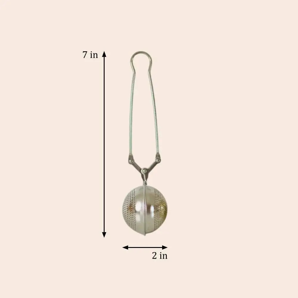 Stainless Steel Tea Steeper - Apothecary This stainless steel tea steeper features perforated mesh balls and long