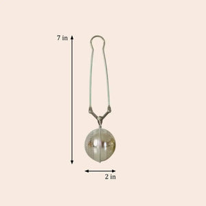 Stainless Steel Tea Steeper - Apothecary This stainless steel tea steeper features perforated mesh balls and long