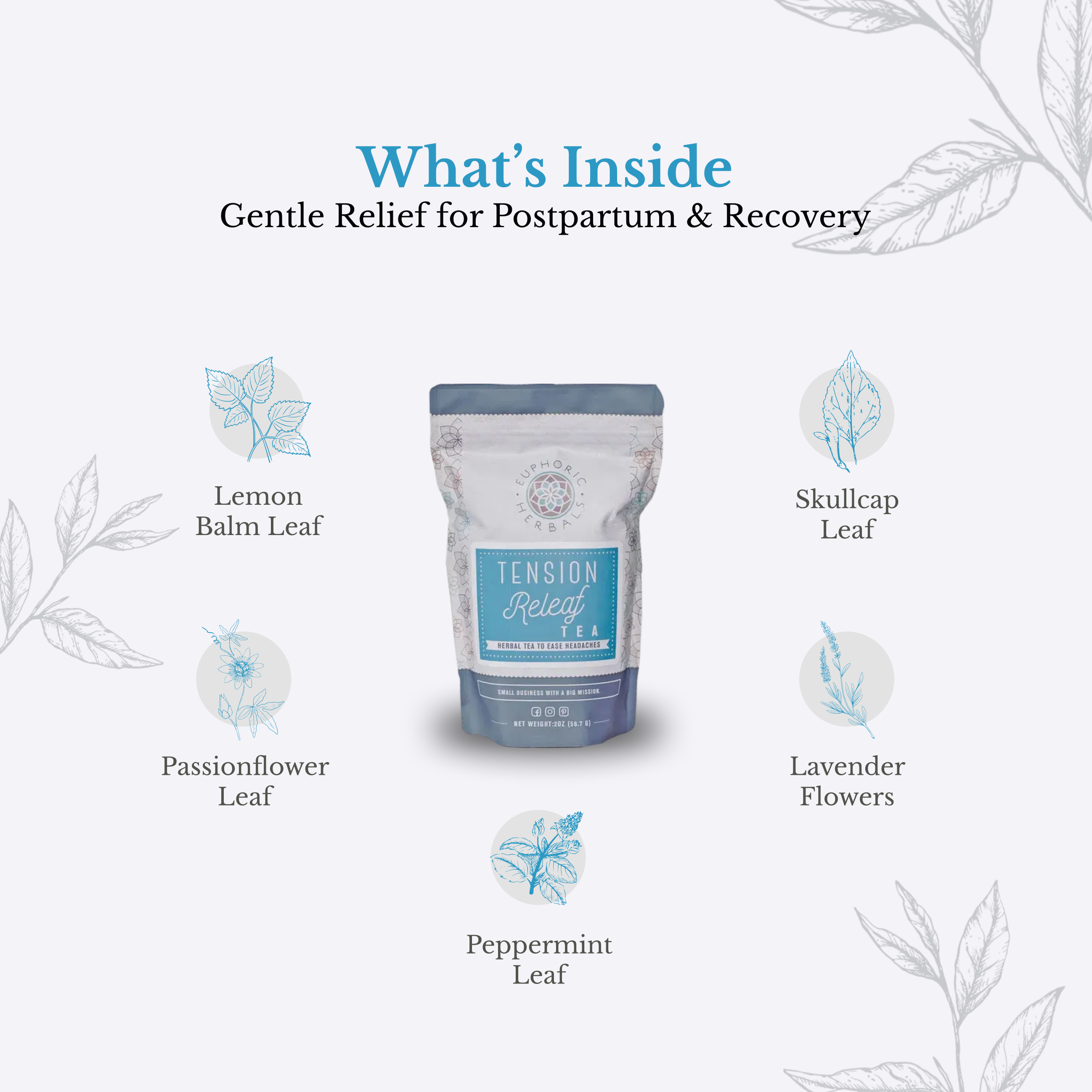 Tension Releaf Tea - Pregnancy Your Natural Solution for Stress Headaches and Migraines. Soothe away tension