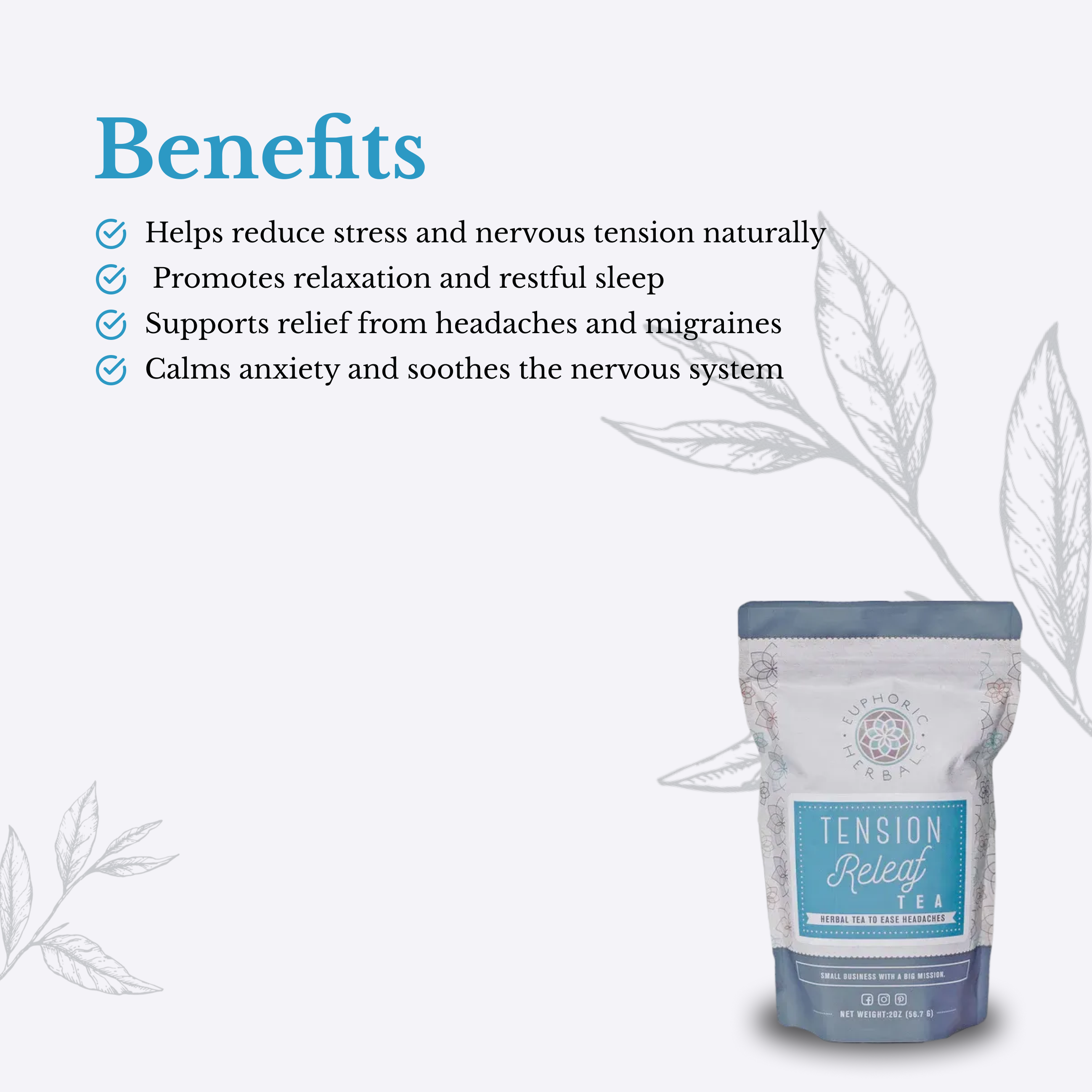 Tension Releaf Tea - Pregnancy Your Natural Solution for Stress Headaches and Migraines. Soothe away tension