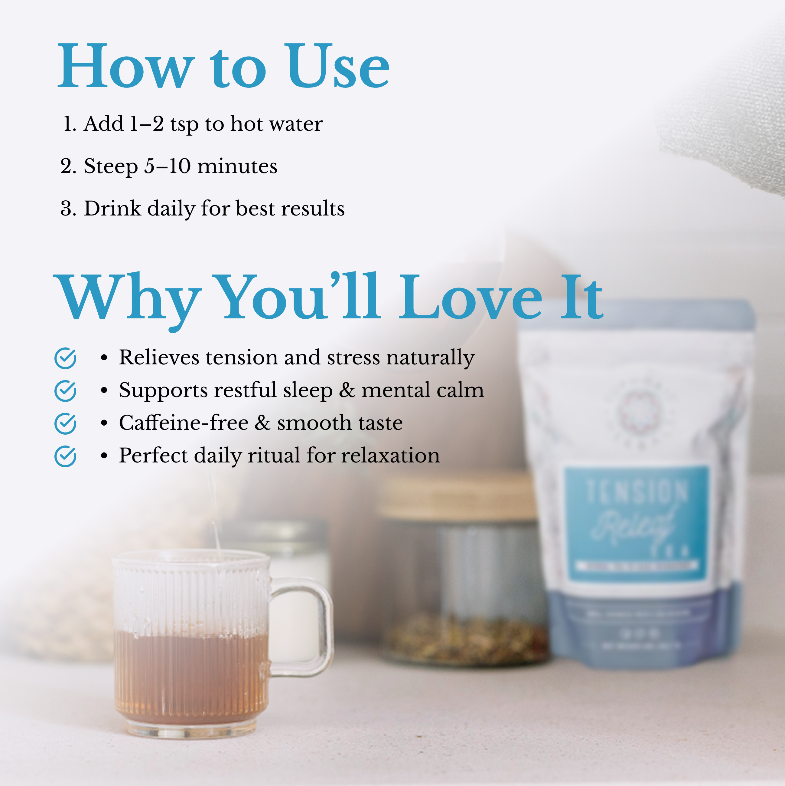 Tension Releaf Tea - Pregnancy Your Natural Solution for Stress Headaches and Migraines. Soothe away tension