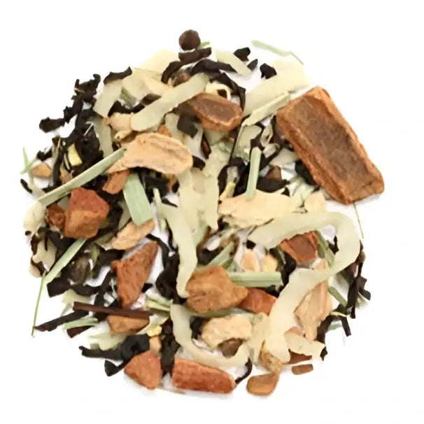 Thai Chai Tea - Black contains premium leaves cinnamon sticks ginger root coconut cardamom and lemongrass. This blend