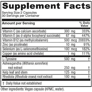 ThyroFem - Supplements Vitanica capsules contain ashwagandha root ext and nutrients for thyroid function. Each bottle