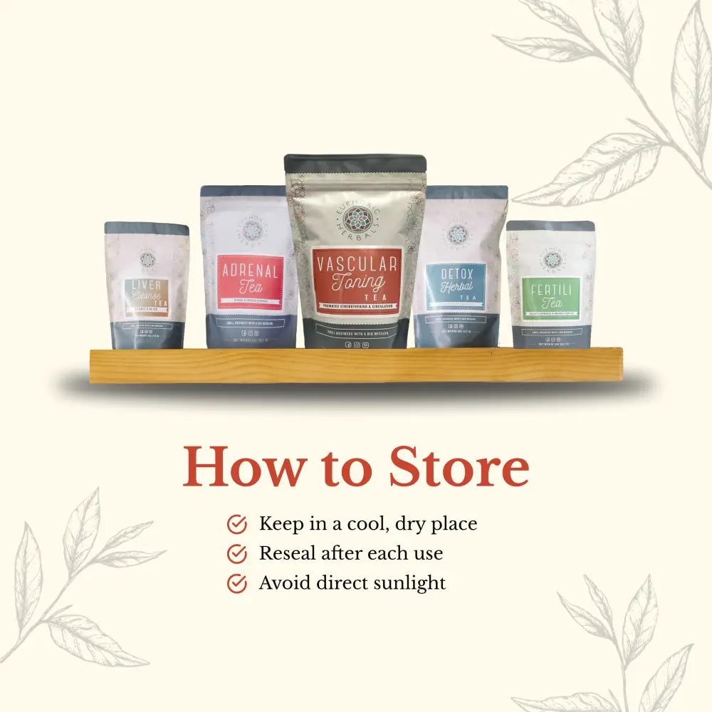 Vascular Toning Tea - 30 Cup Servings - Pregnancy Discover the Power of Herbal Tea! Say goodbye to varicose veins