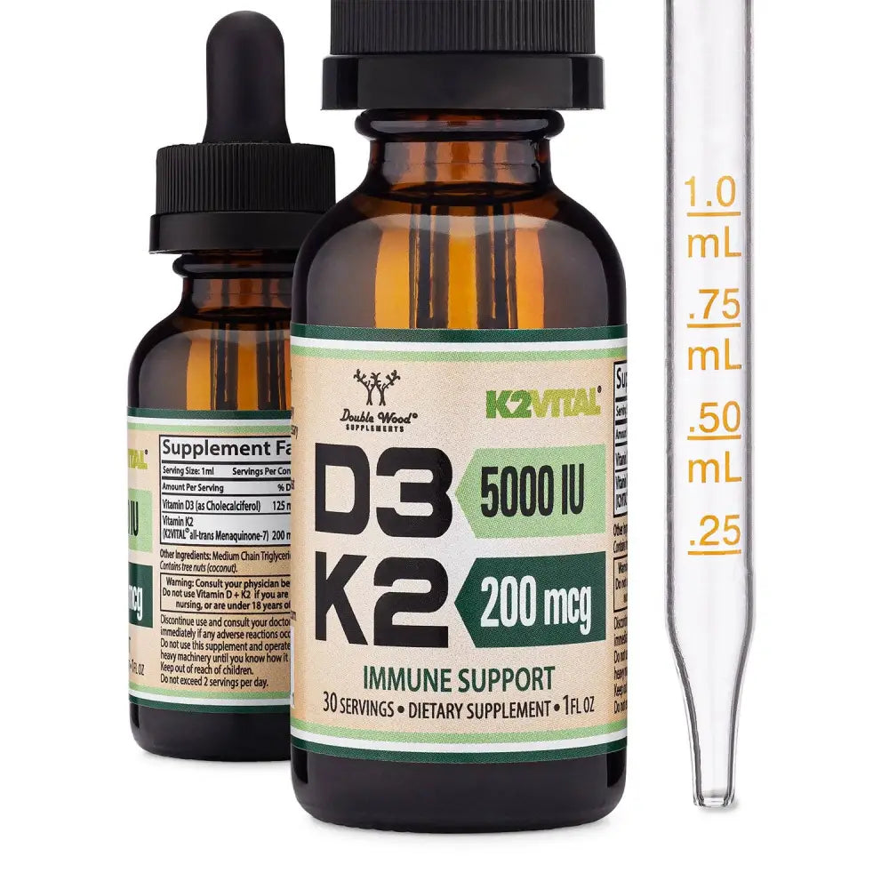 Vitamin D3 + K2 Liquid Drops - Apothecary provide immune support and bone health. This United States supplement
