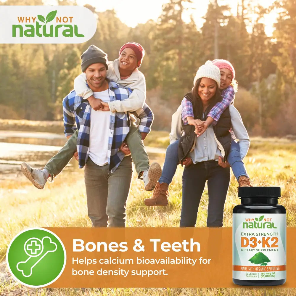 Vitamin D3 K2 with Organic Spirulina - Supplements