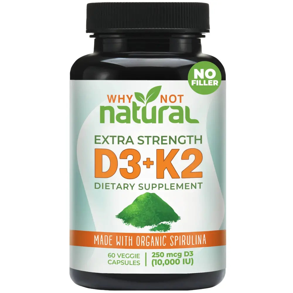 Vitamin D3 K2 with Organic Spirulina - Supplements