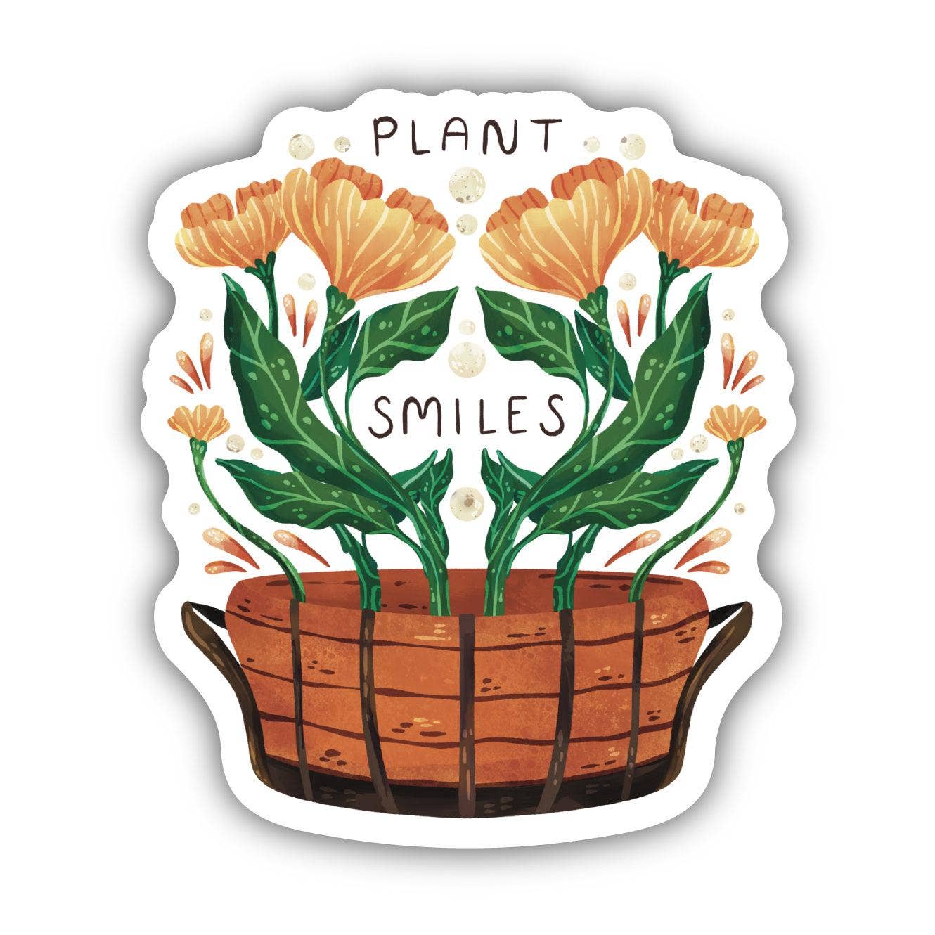 "Plant Smiles" Garden Sticker